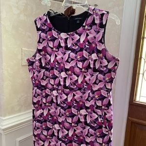 Lands’ End 16P Purple Floral Sheath Dress